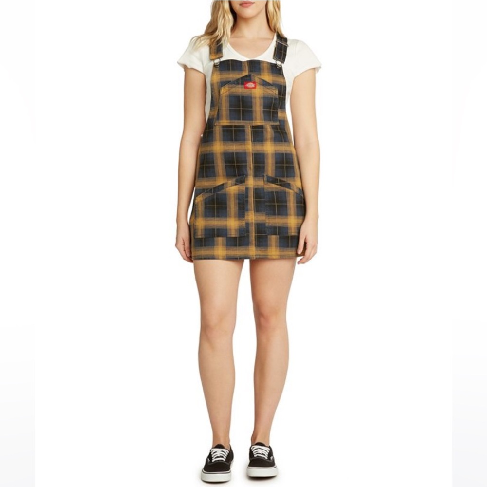 Dickies Plaid Overall Dress